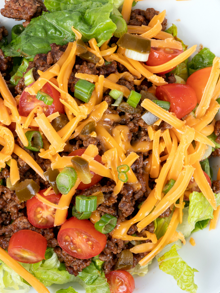 Taco Haystacks with meat sauce