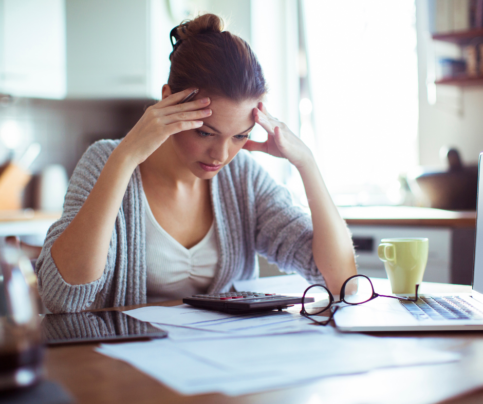 Woman Struggling with Money