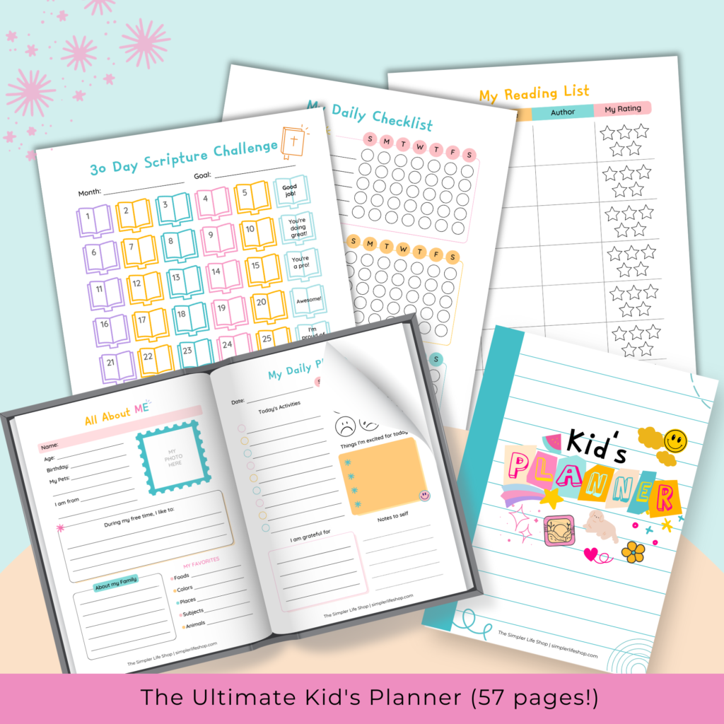 kids daily planner